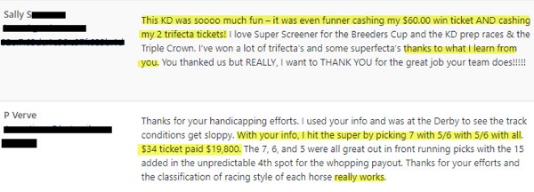 Kentucky Derby 2018 testimonials